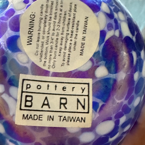 NEW - Pottery Barn Glass Global Oil Lamp - Picture 4 of 5